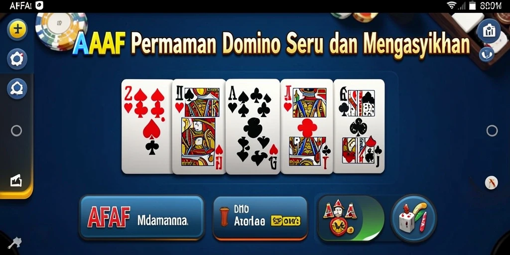 Tampilan gameplay seru dalam permainan Domino AFAF.