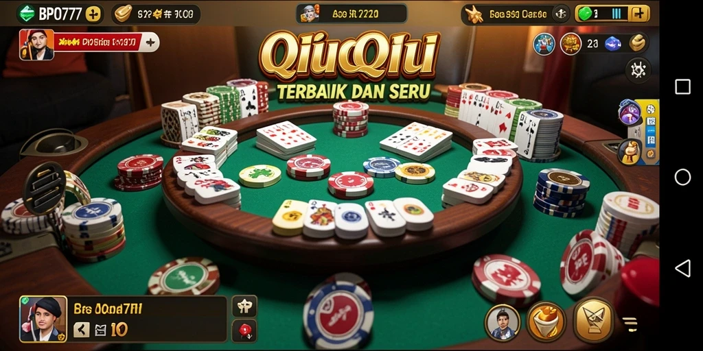 Screenshot gameplay BPO777 yang menampilkan keseruan QiuQiu.