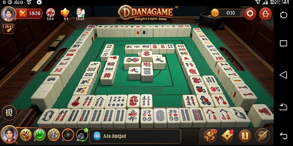 Tampilan seru dari gameplay Mahjong di DANAGAME.