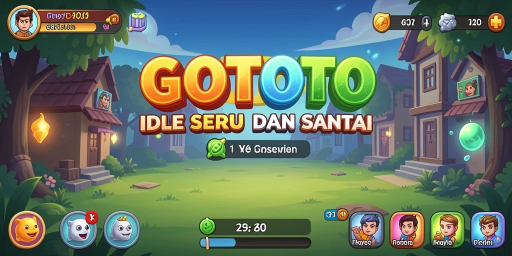 Tampilan gameplay GOTOTO yang memukau dalam genre Idle.