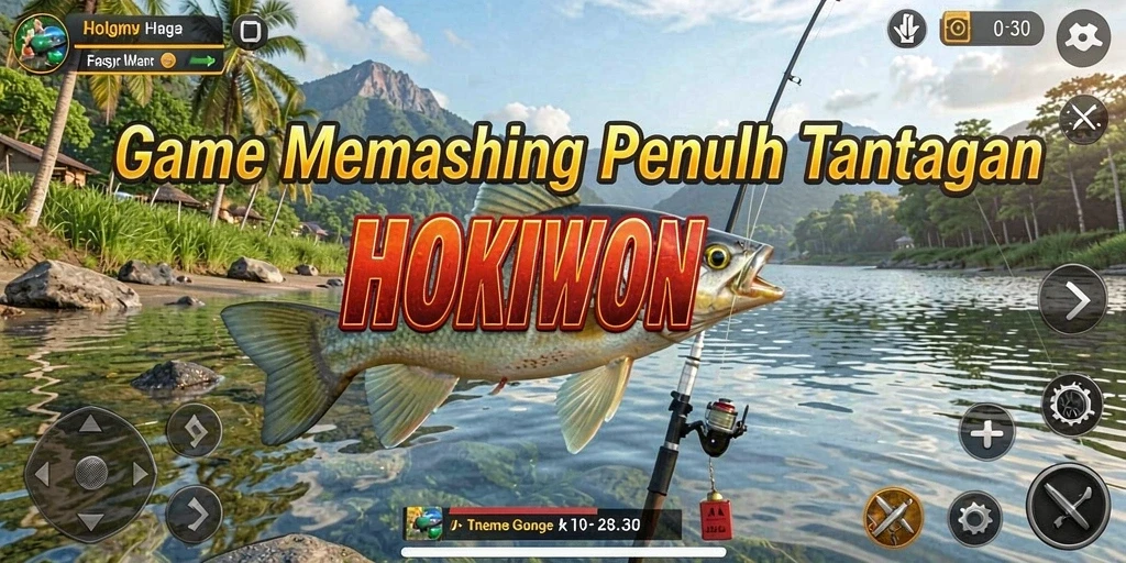 Gameplay HOKIWON menampilkan pengalaman memancing yang realistis dan menarik.