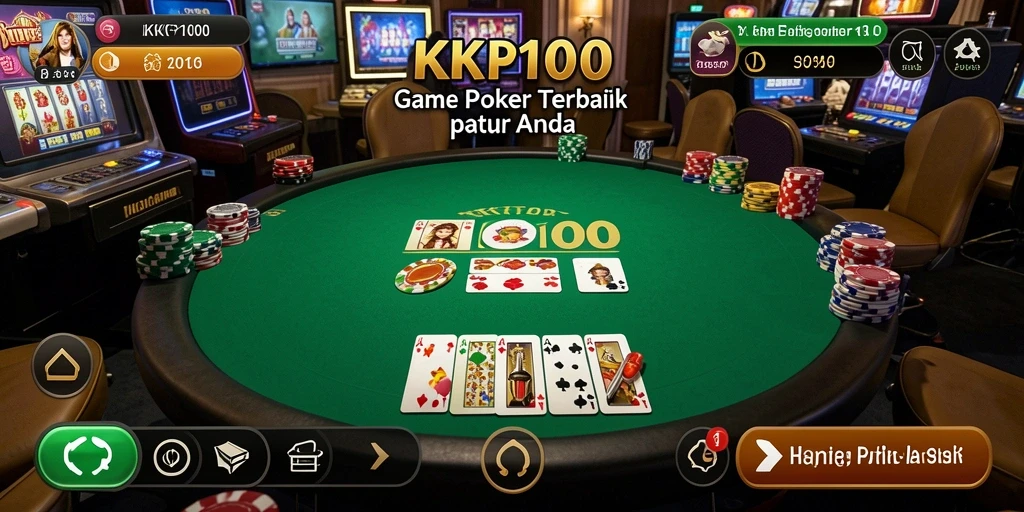 Screenshot KPK100 menampilkan gameplay Poker yang menarik dan kompetitif.