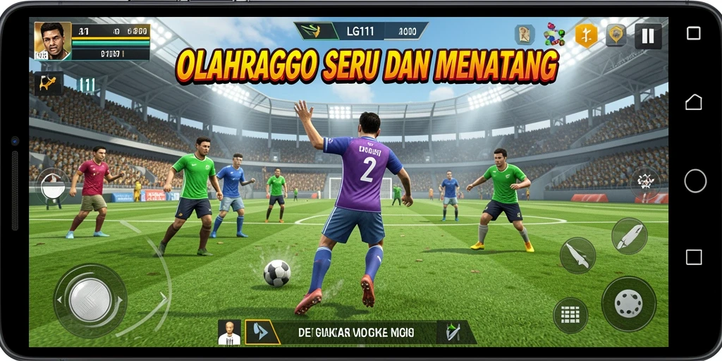 Tampilan gameplay LG111 yang mendebarkan dan realistis dalam permainan olahraga.