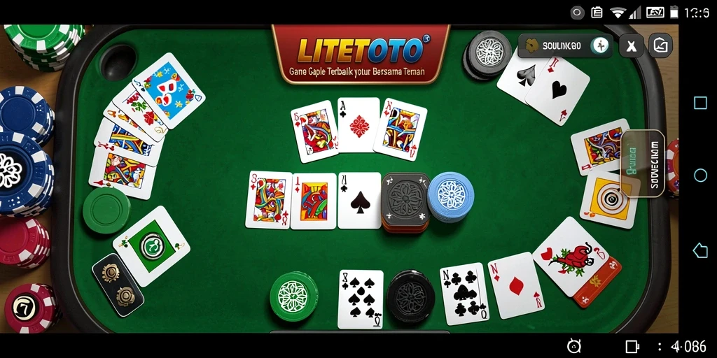 Tampilan gameplay Gaple yang seru dan menarik di LITETOTO.