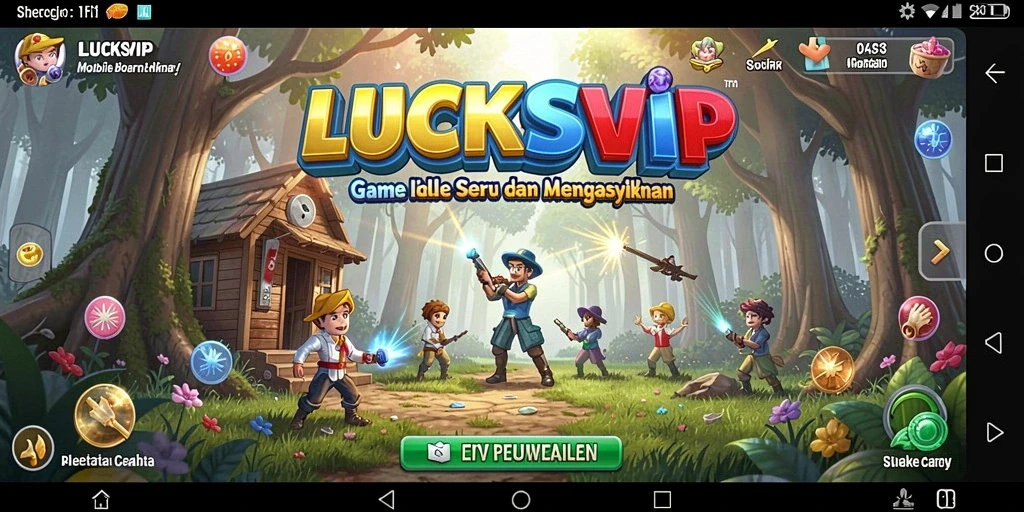 Screenshot gameplay LUCKSVIP menampilkan aksi santai dan seru dalam permainan idle.