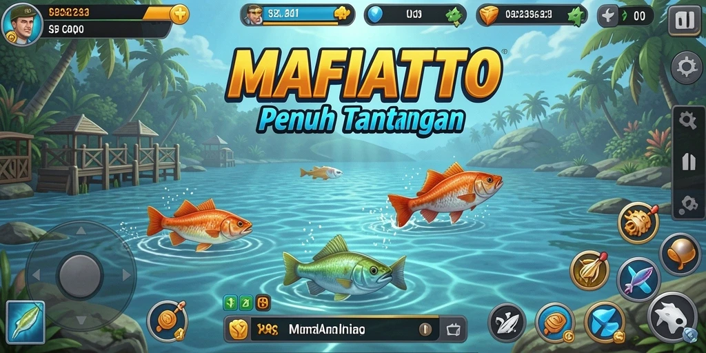 Screenshot gameplay MAFIATOTO dengan aksi memancing seru.