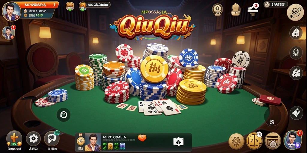Tampilan gameplay seru MPO88ASIA dengan kartu QiuQiu.