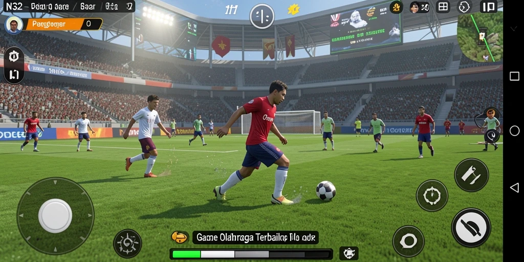 Tampilan gameplay N32 yang seru dan mendebarkan dalam olahraga.