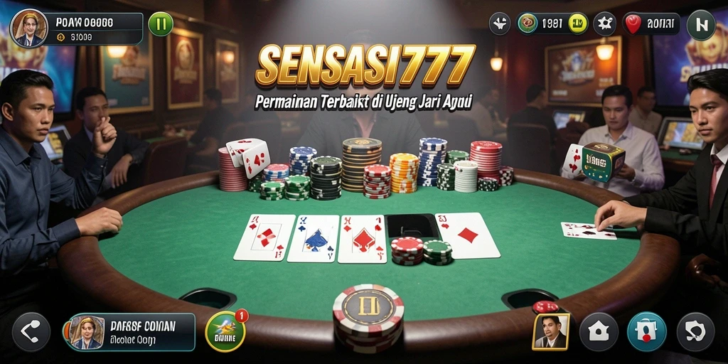 Tampilan menarik SENSASI777 saat bermain poker online.