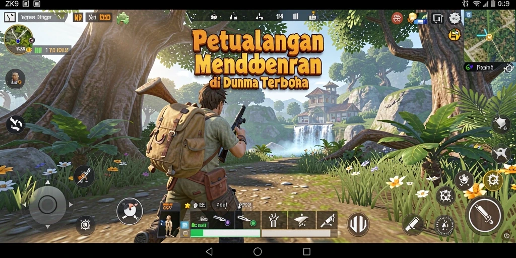 Tampilan gameplay ZK9 yang epik dalam menjelajahi dunia petualangan.